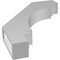 Ekena Millwork 3-in. W x 18-in. D x 24-in. H Pescadero Architectural Grade PVC Knee Brace BRCP03X18X24PEC - alternate 4